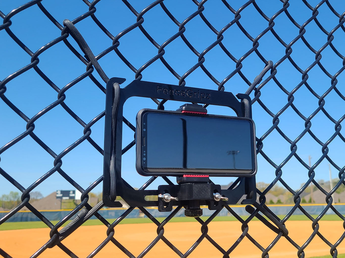iphone chain link fence mount